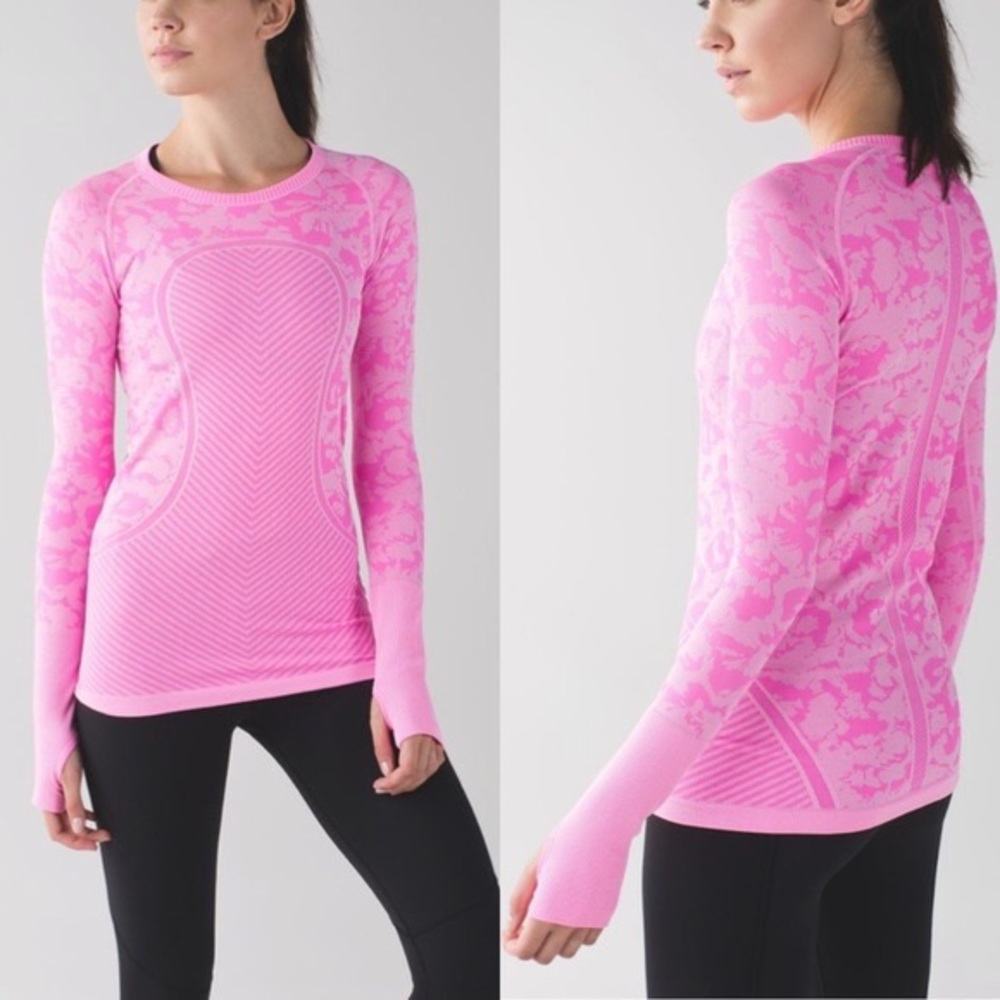 Lululemon Swiftly Tech Long Sleeve - Size 10 - heathered raspberry glow- 🌟 pink